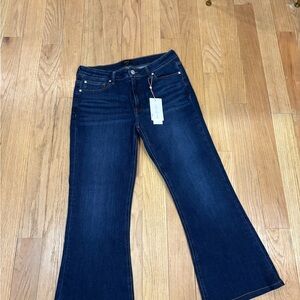 Quince Women’s Dark Indigo Flare Jeans